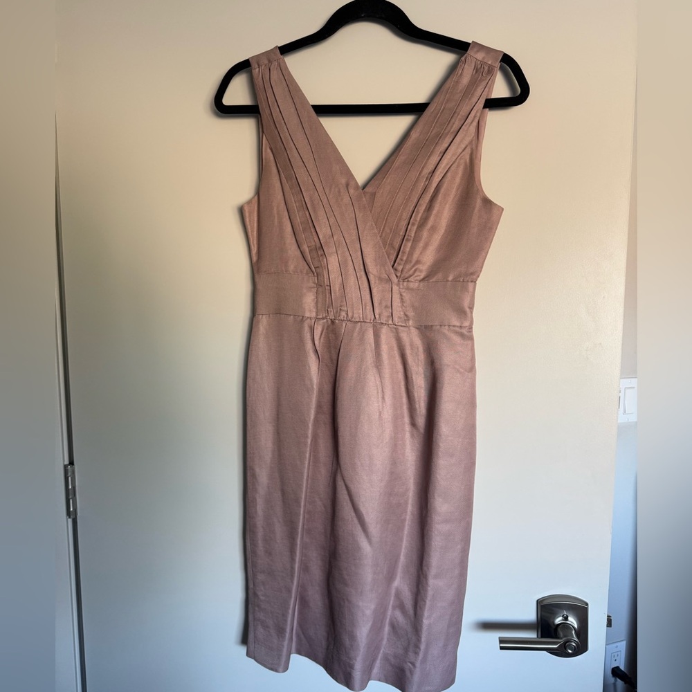 Banana Republic Pink Sheath V-Neck Mini Dress